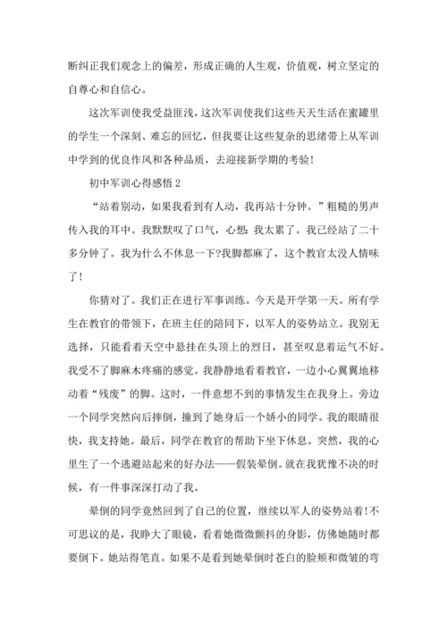 初中军训心得感悟5篇.docx