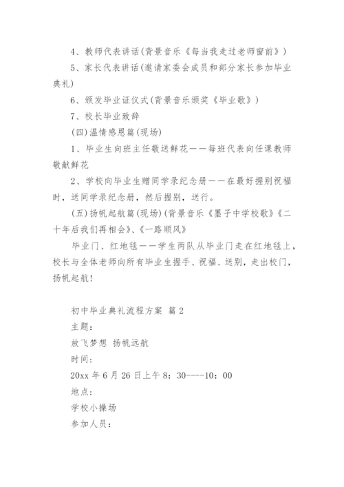 初中毕业典礼流程方案.docx