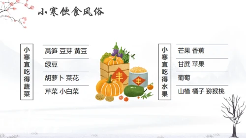 小寒冬天节气通用PPT模版