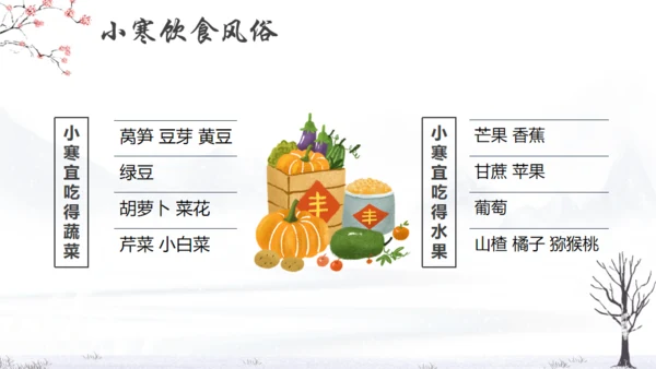 小寒冬天节气通用PPT模版