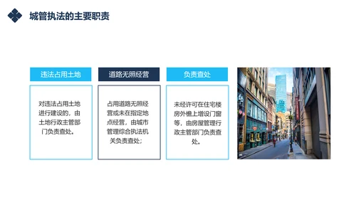 城市管理综合执法局城管执法程序通用PPT模板