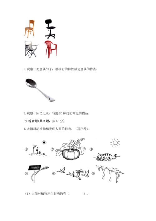 教科版科学二年级上册《期末测试卷》及参考答案.docx