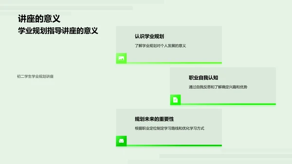 初二学业规划指导PPT模板