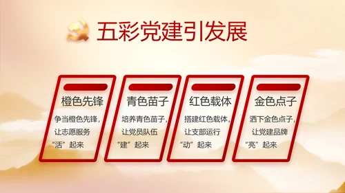 党建党支部年终工作总结汇报PPT党课封含P