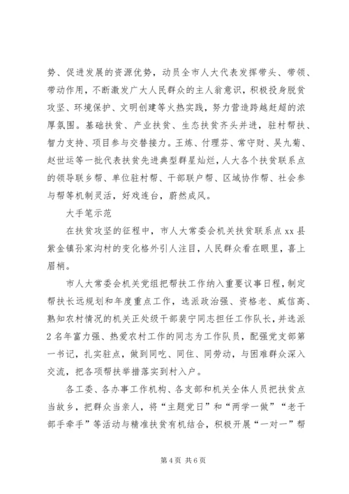 人大机关助力精准扶贫汇报.docx