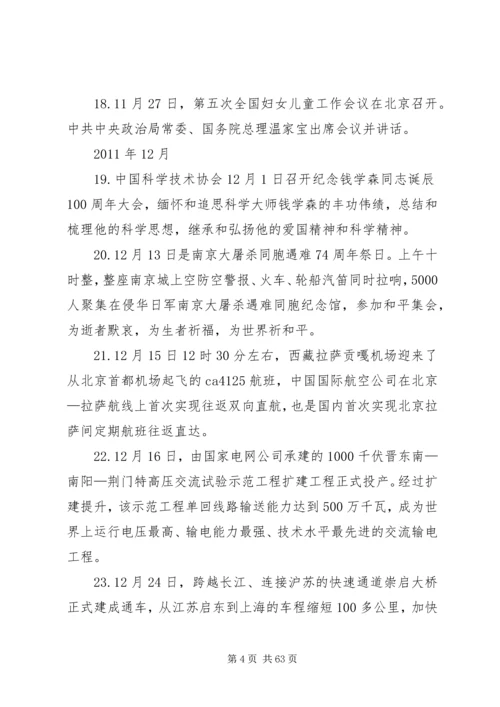 国内大事记(20XX年.docx
