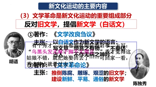 第12课 新文化运动 课件 2024--2025学年部编版八年级历史上册