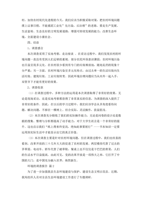 关于环境的调查报告8篇.docx