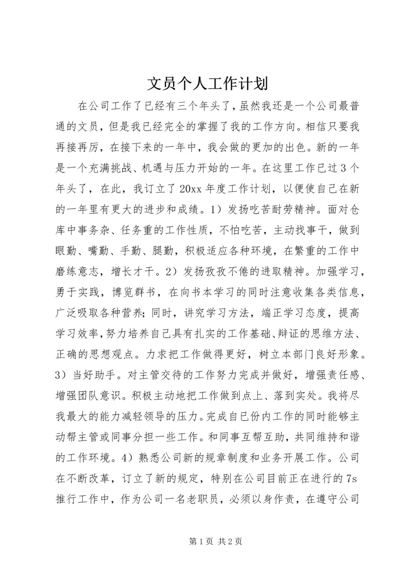 文员个人工作计划.docx