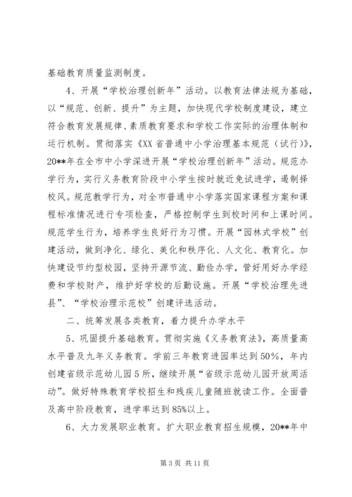 市教育局提升办学水平工作计划.docx