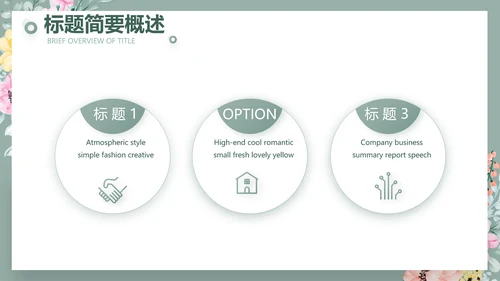 绿色水彩风公司产品介绍宣传通用PPT动态模板