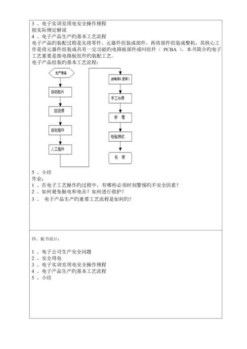 电子产品制造标准工艺教案.docx