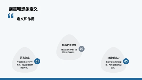 蓝色简约几何艺术教育课程PPT模板