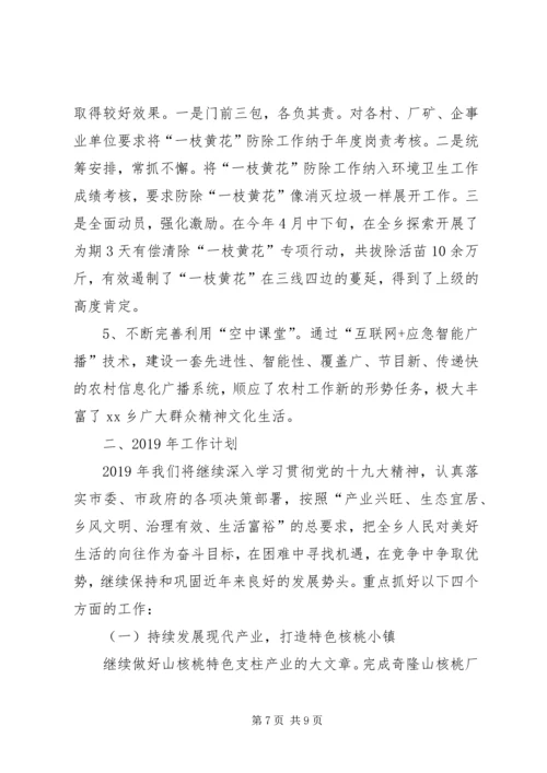 乡镇政府某年工作总结及某年工作计划.docx