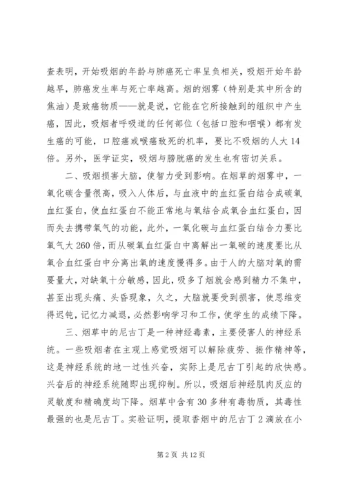 关于控烟日发言.docx
