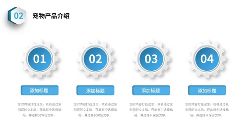 蓝色简约3D立体宠物商业计划书PPT