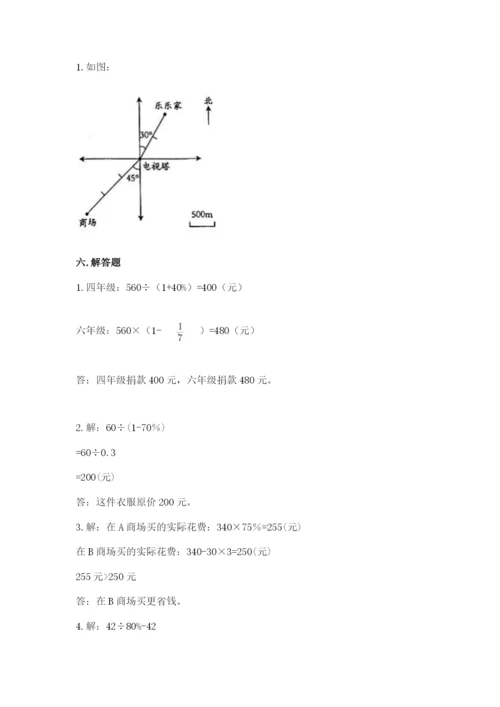 洮南市六年级下册数学期末测试卷及一套参考答案.docx