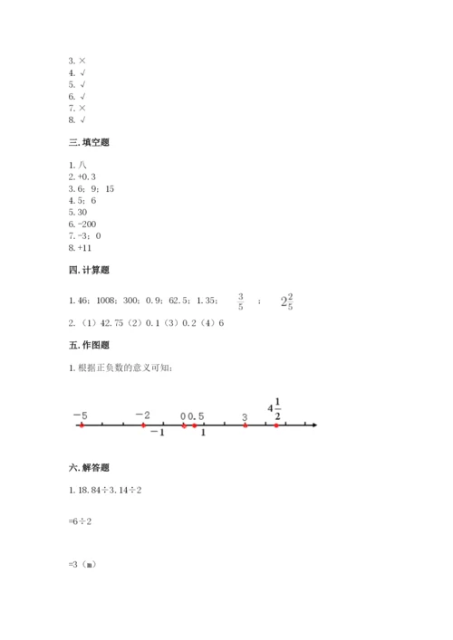 小学六年级下册数学期末卷精品【名师推荐】.docx