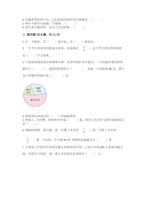 六年级上册数学期末测试卷附完整答案【考点梳理】.docx