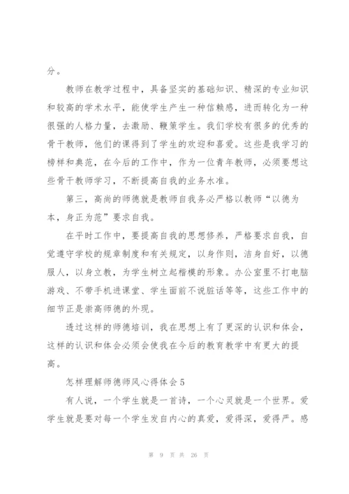 怎样理解师德师风心得体会范本十篇.docx