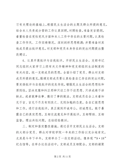 党员民主生活会总结.docx