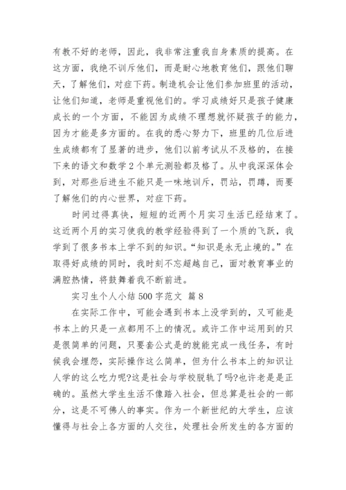 实习生个人小结500字范文.docx