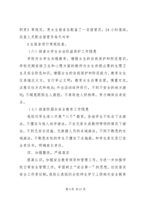 学校园安全隐患自检自查自改工作情况汇报.docx