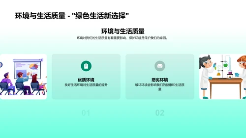 环保教育校园讲座PPT模板