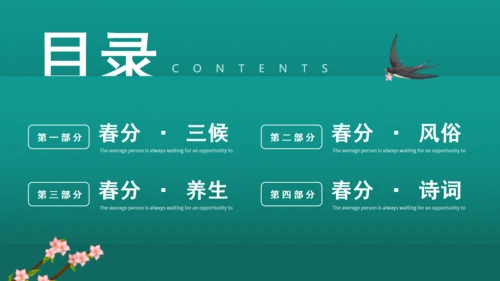 绿意春天春分通用PPT模板