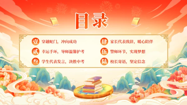 努力学习冲刺百日赢在中考通用PPT模板