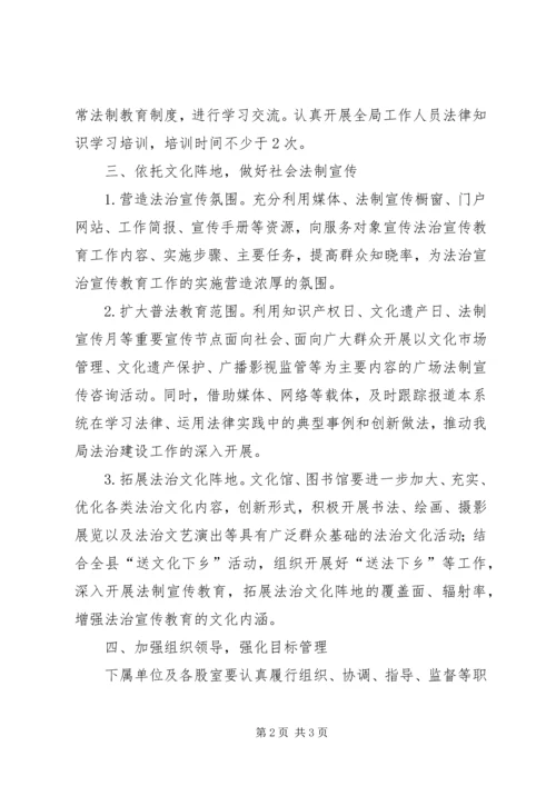 文广局法治宣传教育工作计划.docx