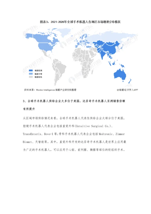 全球手术机器人行业市场规模及区域竞争格局分析-未来亚洲市场有望成为行业增长支柱.docx