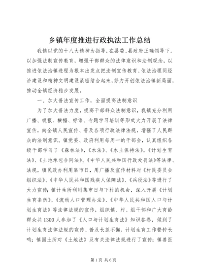 乡镇年度推进行政执法工作总结.docx