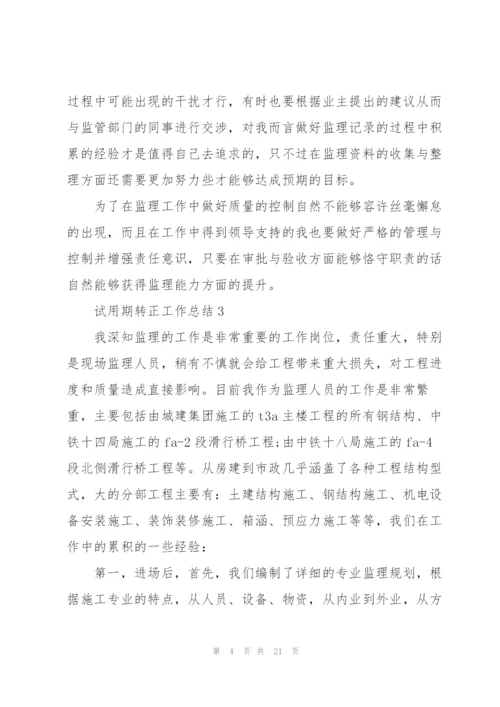 试用期转正工作总结（10篇）.docx