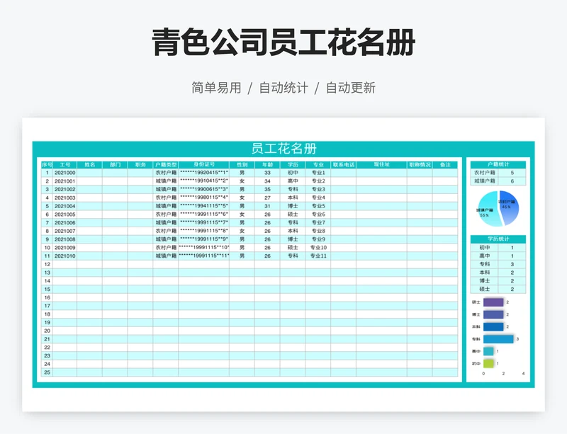 青色公司员工花名册