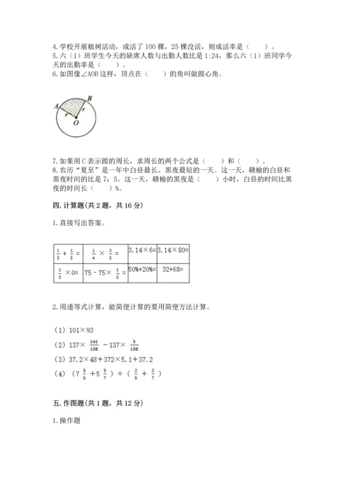 小学数学六年级上册期末考试卷及答案【历年真题】.docx