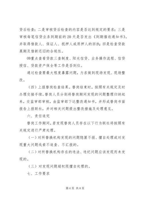 联社监审部现场检查实施方案.docx