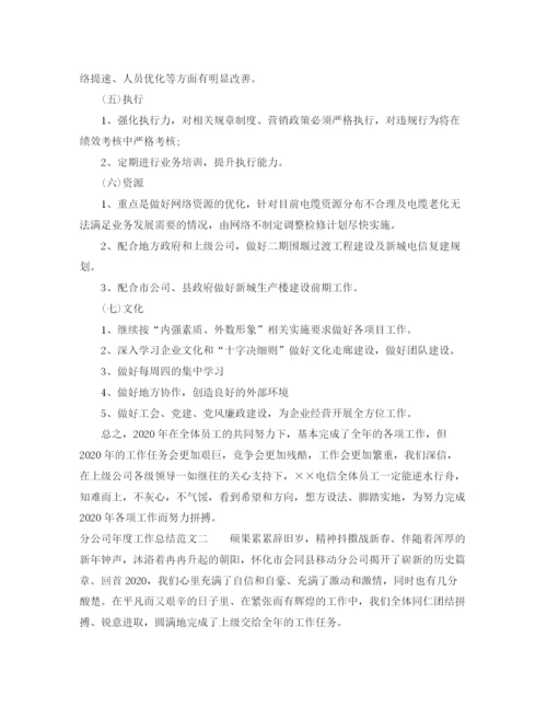 精编之分公司年度工作总结范文.docx