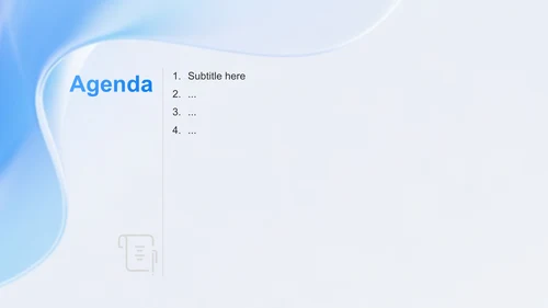 蓝色简约风项目成果展示PPT主题