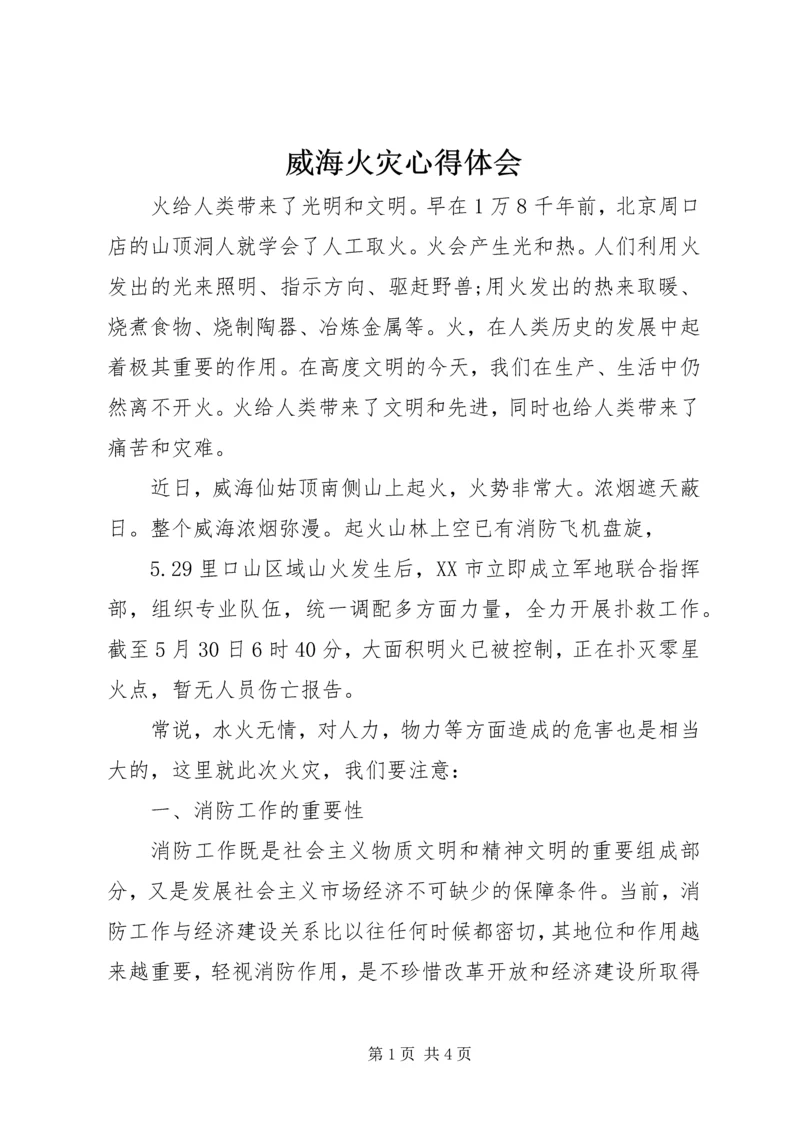 威海火灾心得体会 (3).docx