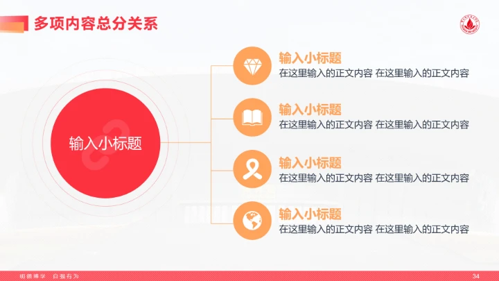 红色风格佛山科学技术学院专属学术汇报毕业答辩通用PPT模板
