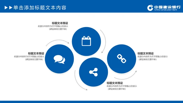 中国建设银行建行总结汇报PPT模板