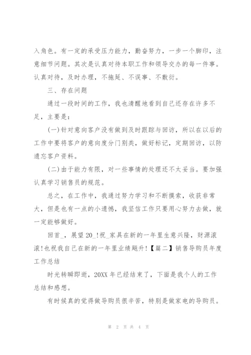 销售导购员年度工作总结.docx