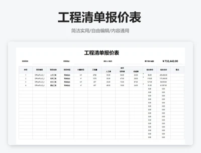 工程清单报价表