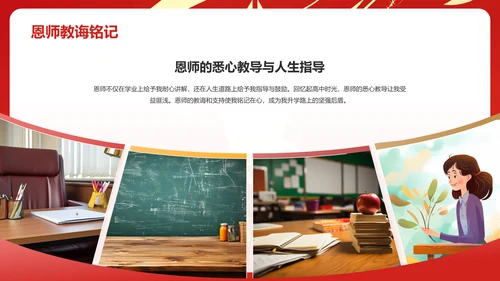 红色喜庆风金榜题名——升学宴PPT模板