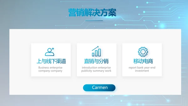 蓝色电子数码科技年终工作总结PPT