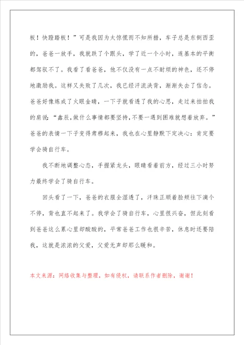 浓浓的父爱作文