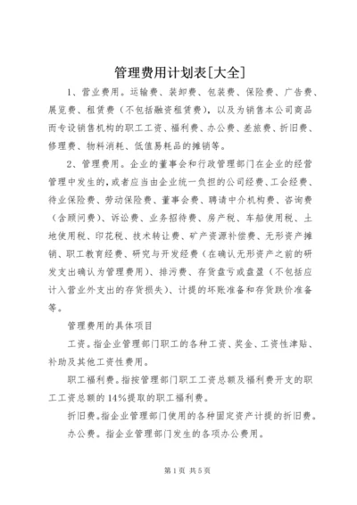 管理费用计划表[大全] (3).docx