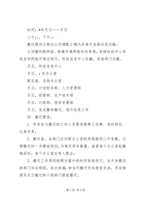 昆明学院整体搬迁工作计划 (2).docx