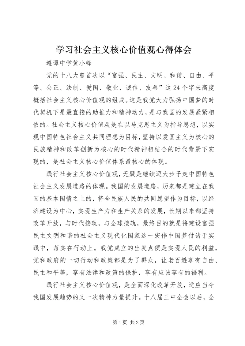 学习社会主义核心价值观心得体会 (18).docx